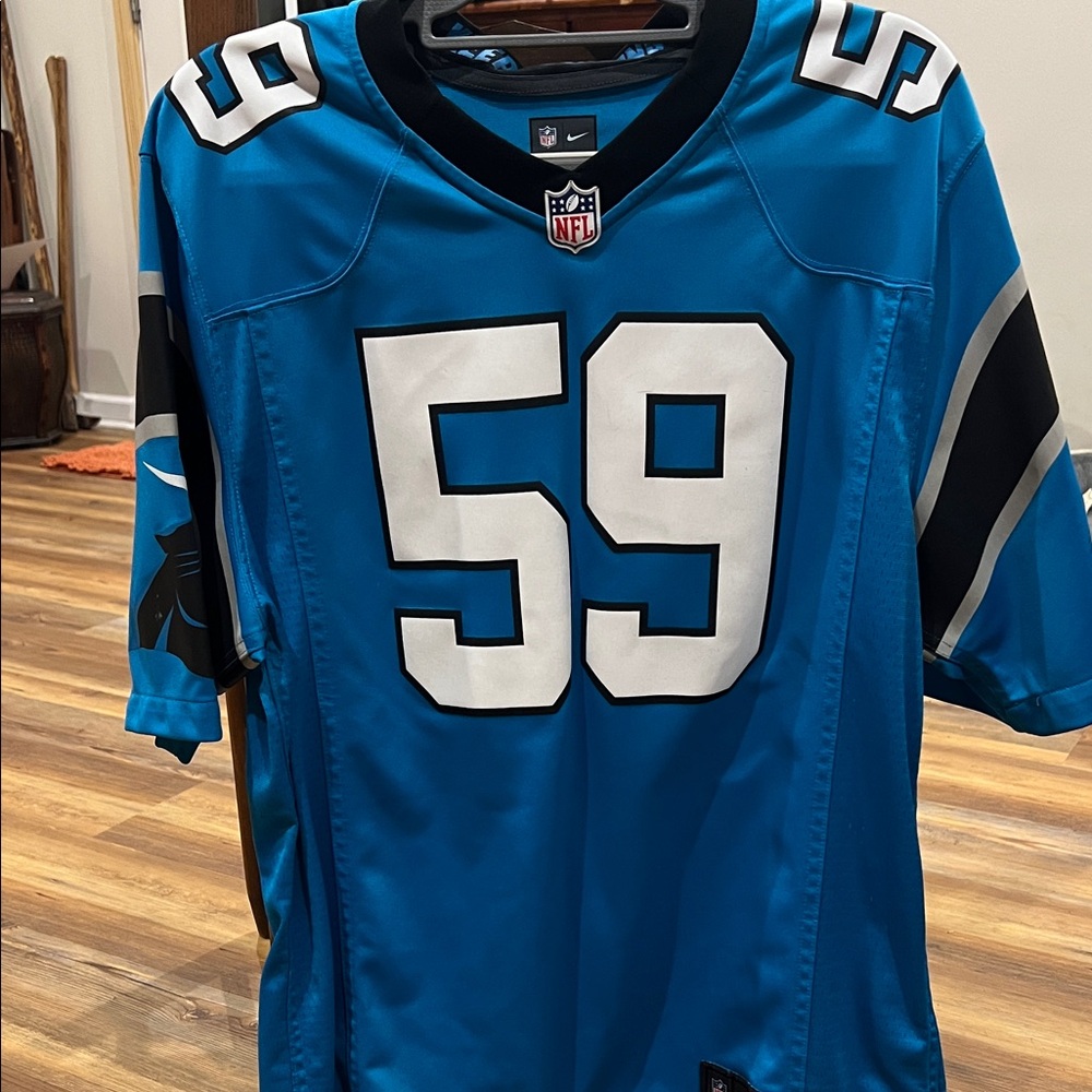 Nike Teal NFL Jersey with Black and White Accents